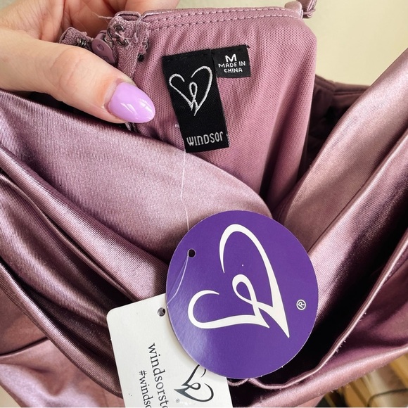 NEW Windsor Pearl Strap Satin Corset Mermaid Formal Dress - Picture 7 of 8